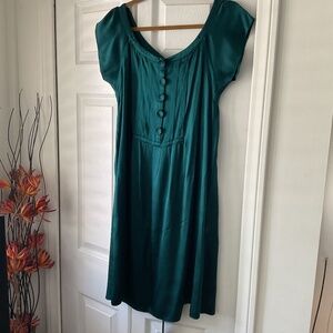 Teal See by Chloe silk midi dress 8